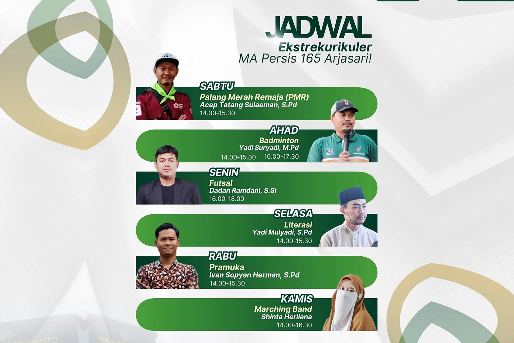 Jadwal Ekstrakulikuler